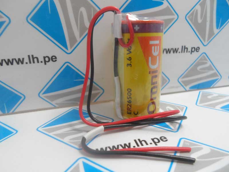 ER26500-W      OmniCel ER26500, C Size, 3.6 Volt 8.5Ah Lithium Battery, with Wire Leads